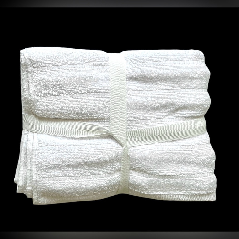 Hotel Collection 2 Pc Hand Towels Bathroom 100% Cotton SUSTAINABLY MADE NEW!!! - Picture 4 of 6